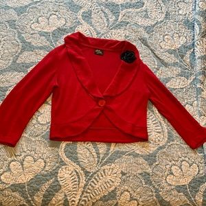 RockSteady Cropped Red Cardigan